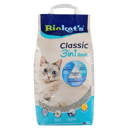 Biokat's 3in1 Fior di Cotone Грудкувальний наповнювач для котячого туалету з ароматом бавовни 10 л